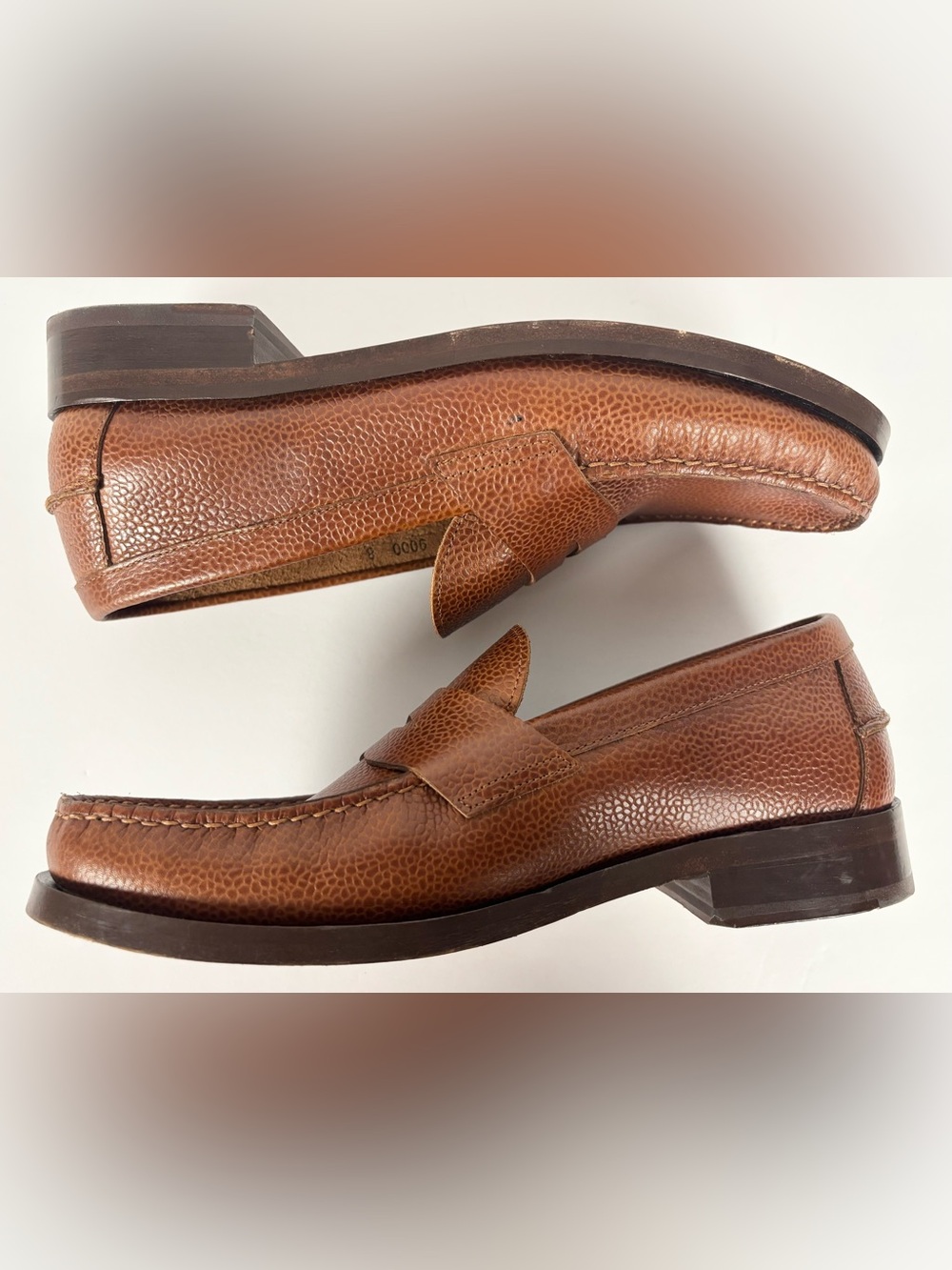 Sid Mashburn Handsewn Penny Loafer in Scotch Pebble Grain Leather - Picture 11 of 12